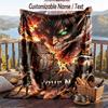 Personalized Flannel Throw Blanket,Attack On Titan Custom Printed Name, Cozy Plush Blanket For Home Use