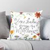 You Belong Among The Wildflowers Square Pillowcase Polyester Linen Velvet Printed Zip Decorative Bed Cushion Case