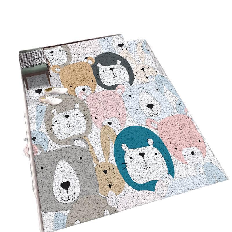 Cartoon Sisal Loop Non-Slip Entrance Mat - Dirt-Resistant, Cuttable Foot Pad for Hallway and Main Entrance