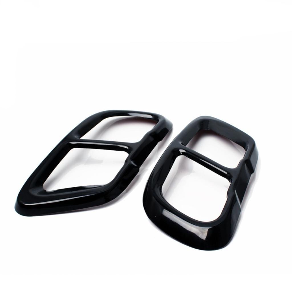 AMG Quad Exhaust Tailpipe Cover Trim For Mercedes-Benz C-Class C260L C180L C200L 2015-2026 Carbon Fiber Pattern Sporty Auto Tuning Accessory