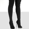 Fashion 2024 Autumn and Winter New Knitted Knee-high Socks Thin-legged Elastic High-heeled Boots Woman