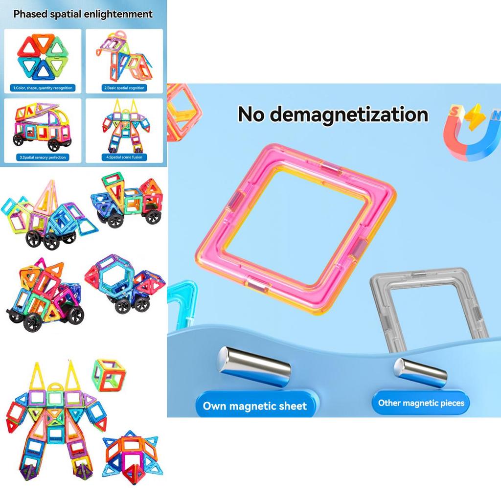 Vibrant Magnetic Tiles Construction Set For Creative Learning And Imaginative Play