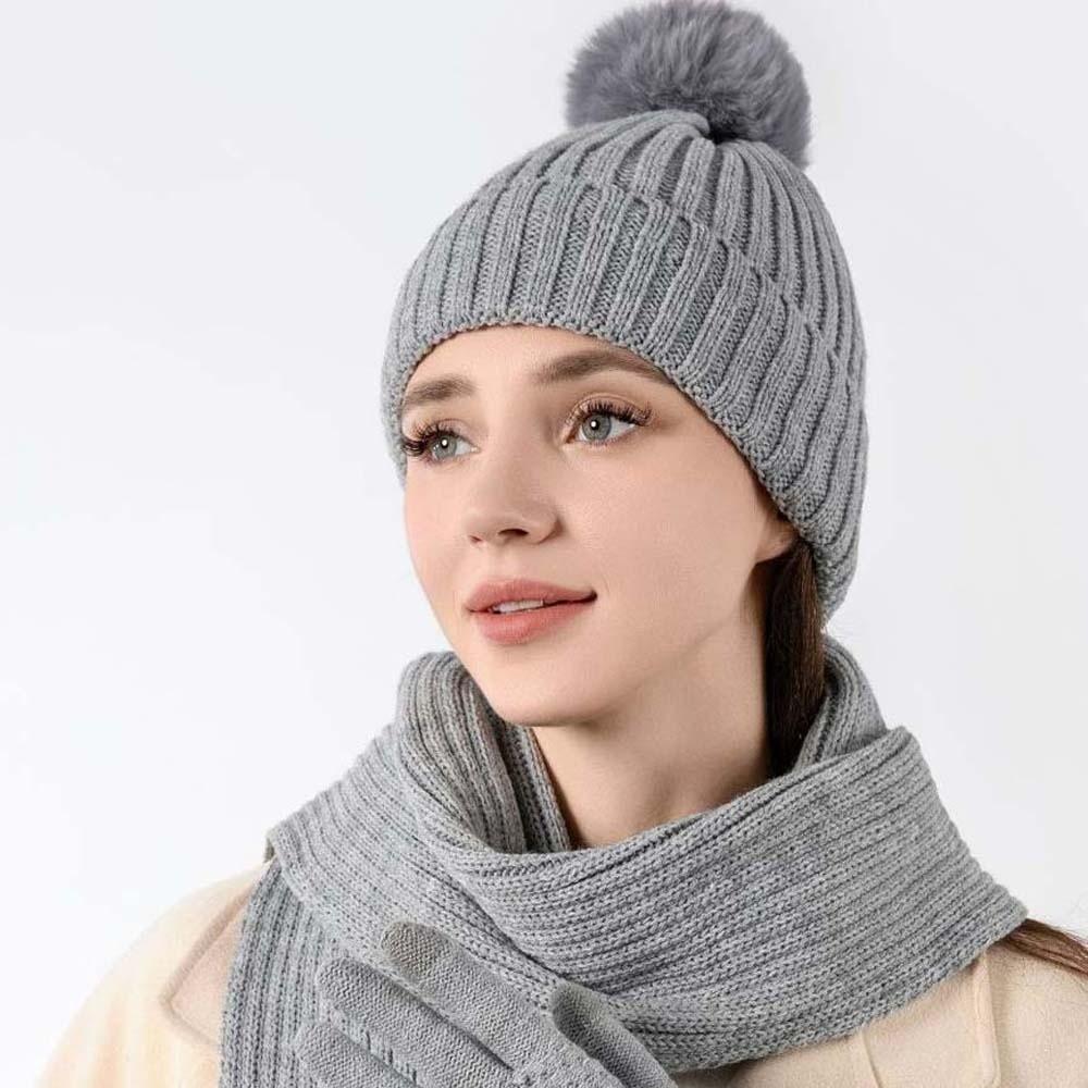 Cold Proof Gloves Elastic Woolen Hat Versatile Knitted Scarf  Windproof