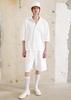 UMARMUNG Crisp Cotton Crochet Collared Pullover_Off White
