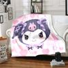 1pc Blanket Sanrio Kuromi2 Print Design, Lightweight Blanket for Sofa, Bed- Soft &Warm, Gift for All Seasons Like Christmas, Halloween