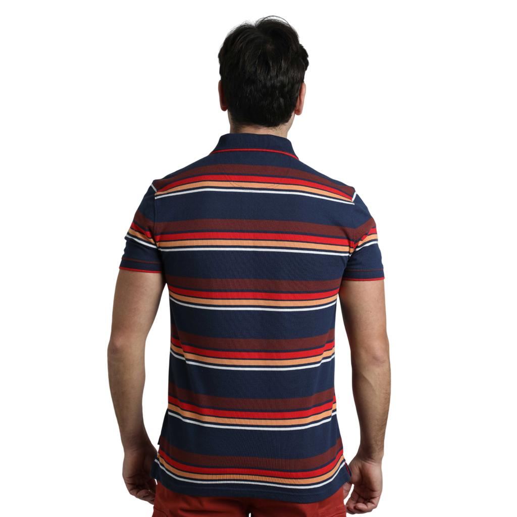 Weird Fish Herr Solbury Randig Ekologisk Bomull Pikétröja