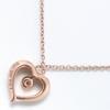 STAR JEWELRY Heart Necklace 1P Diamond K10 Pink Gold/diamond Heart 1.9g Women Used