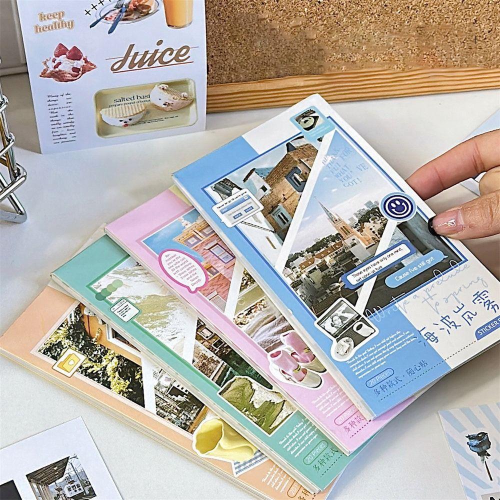 

20 листов/упаковка DIY Ручной счет Украшение Плакат Эстетический Канцелярские принадлежности Деко Альбом style 4