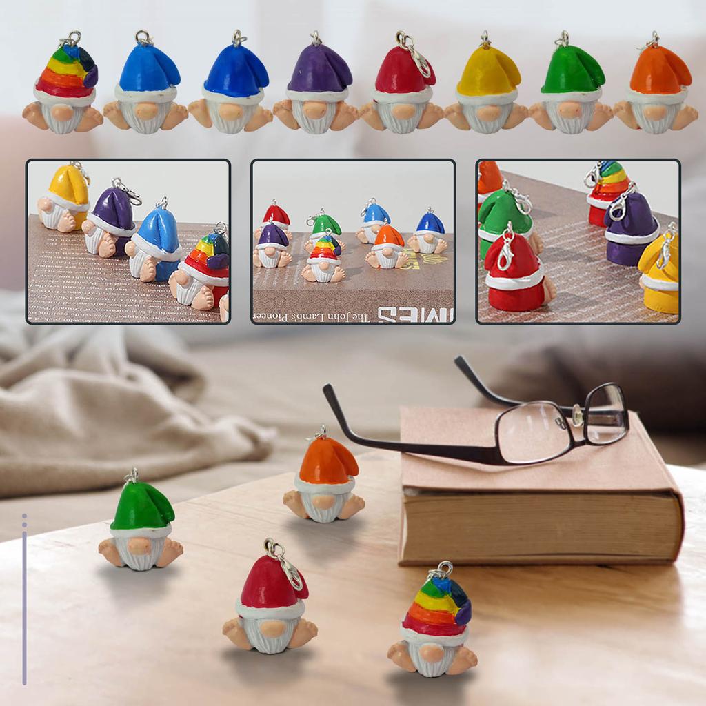 Hanging Gnomes Ornaments, Colorful Gnomes Tree Ornament Decorations
