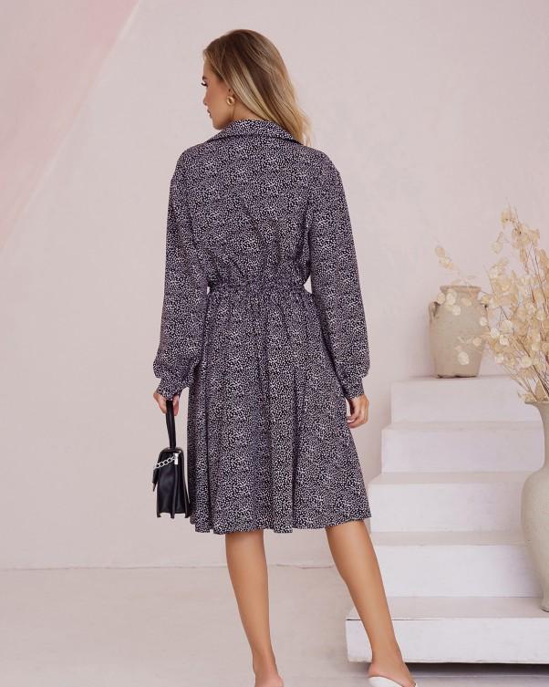 ISSA Plus - Robe chemise slim noire et blanche