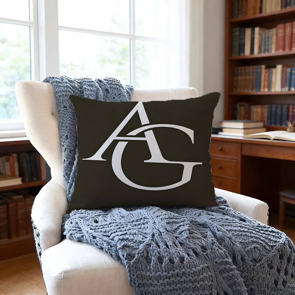 Ag Jeans Cushion Cover Anti-Dust Mite Short Plush Pillowcase - Invisible Zipper Silky Soft Sofa Cushion Cover