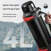 304 Stainless Steel Thermos Flask with Retractable Handle and Bowl - Large Capacity Travel Kettle for Camping