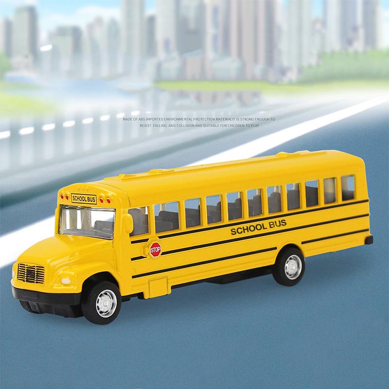 School Bus Model Alloy Simulation Pull Back School Bus Model Toy for Boys Children 1148 Boxed