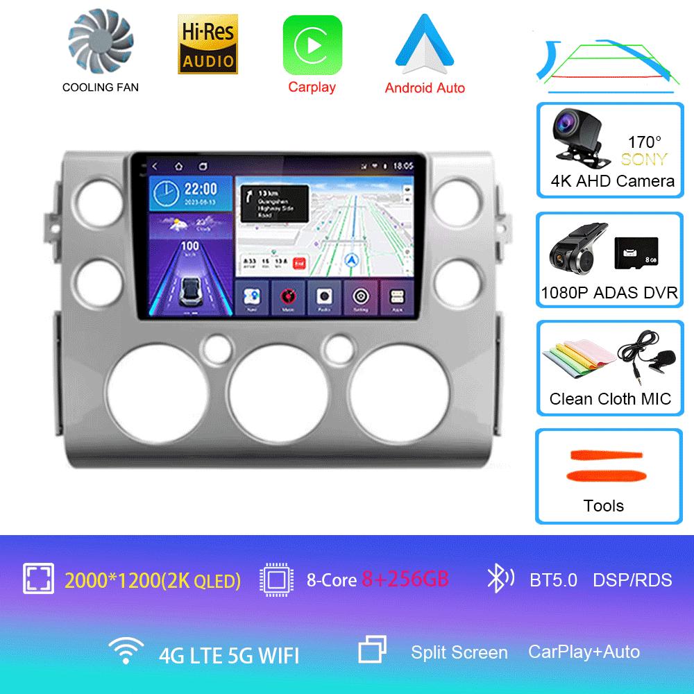 Car Radio Android14 For Toyota FJ Cruiser J15 2006 2007 2008 2009 2010 2012 - 2020 Navigation GPS Multimedia Video Player Stereo