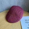 Blogger Forward Hat Women's Summer Linen Cotton Breathable Retro Ins British Beret Reverse Cap Men