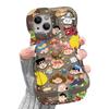 2-in-1 Unsichtbarer Ständer Handyhülle für Apple Weiche IPhone Handyhülle Cartoon Neu Niedliche Handyhülle