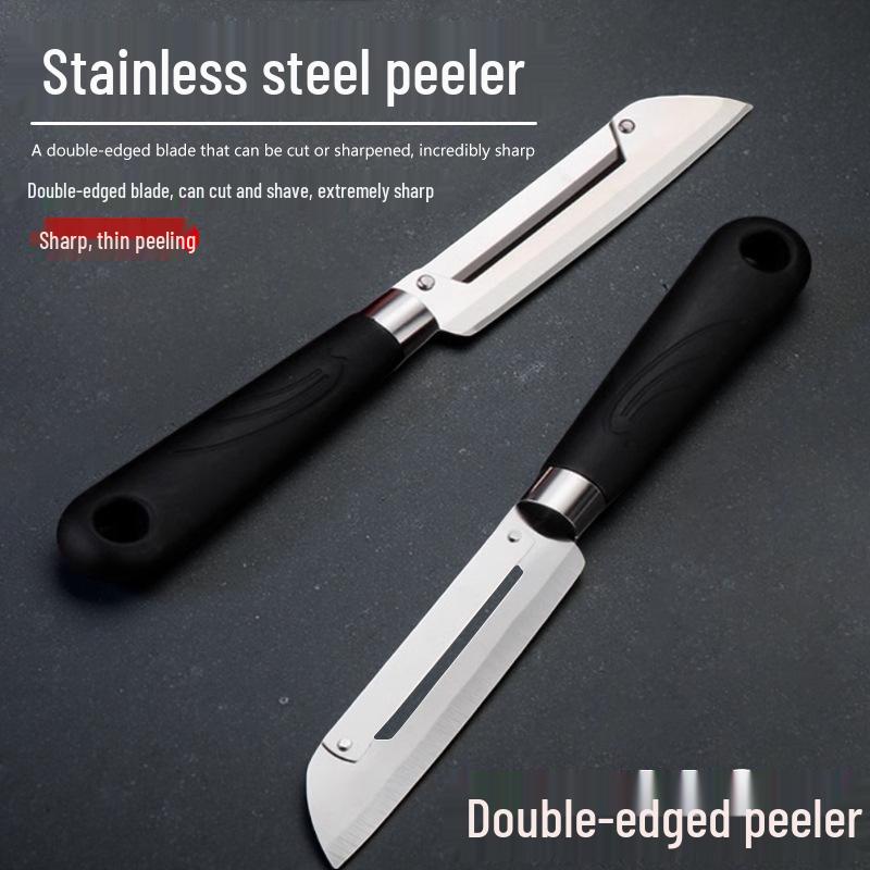In-Stock Multifunctional 2-in-1 Kitchen Peeler: Stainless Steel Fruit & Vegetable Grater and Scraper