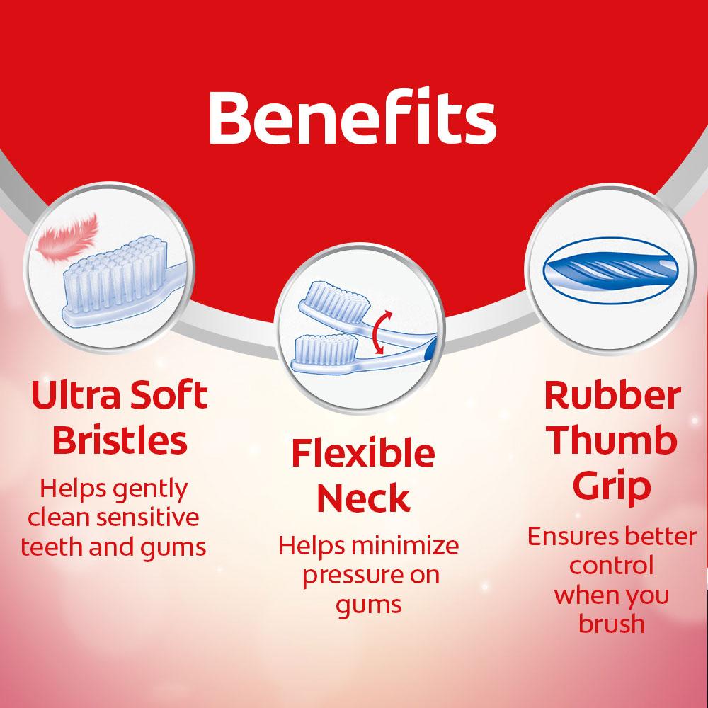 Colgate Toothbrush Sensitive, Pack of 4 Brushes