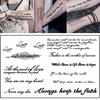 2Pcs Removable Temporary Tattoo English Word Body Art Tattoos Sticker Waterproof
