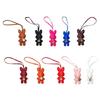 Fashionable Rabbit Keychain Artificial Leather Bunnys Pendant Keyring for Women Handmade Key Chain Bag Accessory