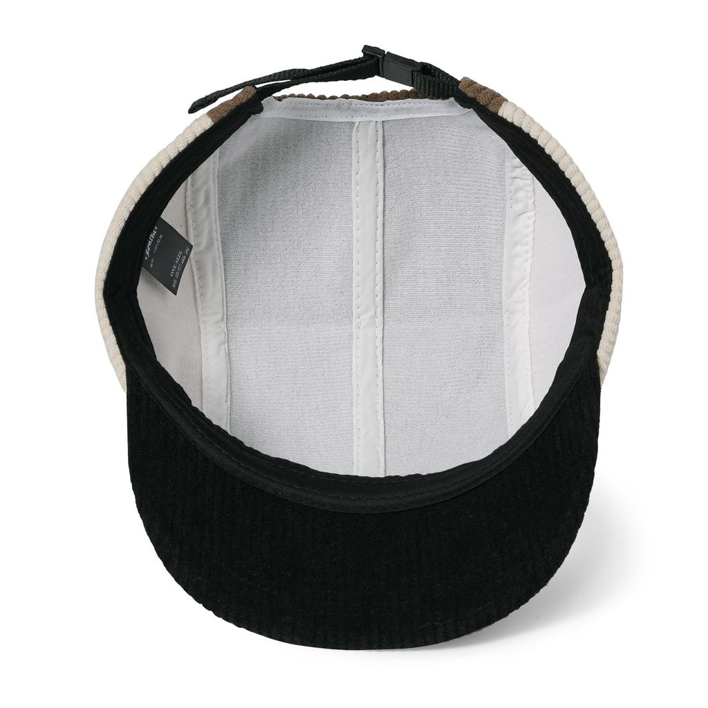 Clape Short Brim Corduroy Umpire Cap for Stylish Casual Baseball Cap for Outdoors Men's 5-Panel Fall/Winter, (Black, BSWP2585)