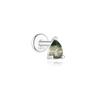 CANNER 1PC Natural Water Grass Horse Eye Zircon 925 Silver Piercing Earrings For Women Ins Simple Green Moss Earring