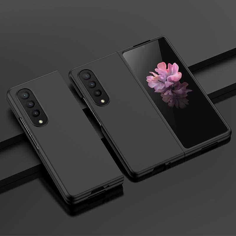 

For Samsung Galaxy Z Fold4 5G Anti-wear Shockproof Skin-touch Feeling Hard PC Mobile Phone Case Cover Black