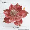 Artificial Magnolia Christmas Tree Ornaments - High-grade Fabric Flowers for Festive Decorations