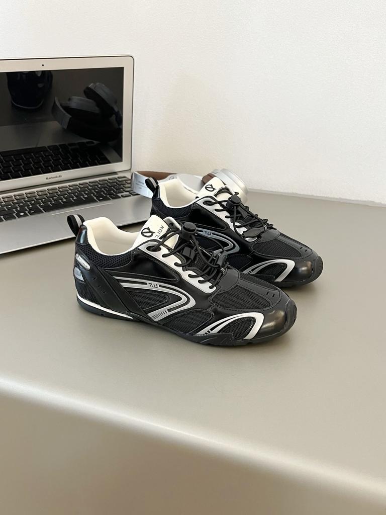 4.0 Rennschuhe Damen 2025 Sommer Neue Mode Vielseitig Deutsche Trainingsschuhe Leder Mesh Atmungsaktiv Runaway Sneakers