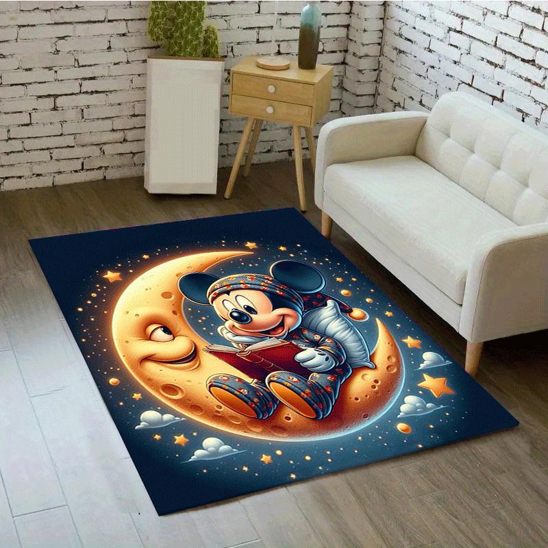 1pc Mickey Pattern Area Rug Soft Flannel Floor Mat for Living Room,Office,Bedroom and Carpet,Sofa Coffee Table Floor Mat