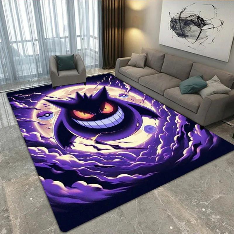 3D Pokémon Cute Gengar printed Carpet Living Room Bedroom Carpet Non-slip carpet home bedroom decor area rug Birthday Gift