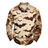 Men's Loose Fit Long Sleeve Collared Shirt Vintage Casual Breathable Button Down Shirt for Autumn Spring Daily Outdoor Workwear