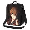 Childe Tartaglia Genshin Impact Thermal Insulated Lunch Bag Anime Game Portable Lunch Container for Kids School Children Bento