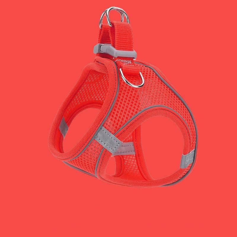 Pet supplies vest - style pet harness, reflective and breathable, cat and dog leash, dog - walking rope