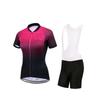 Cycling Jersey Shorts Set for Women, Full Zip Crewneck Short Sleeve Breathable Quick Dry Lightweight
