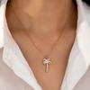 A Women's Pendant Necklace, Coconut Tree Necklace, Shiny and Elegant Jewelry, Suitable for Daily Wear and Vacation Wear