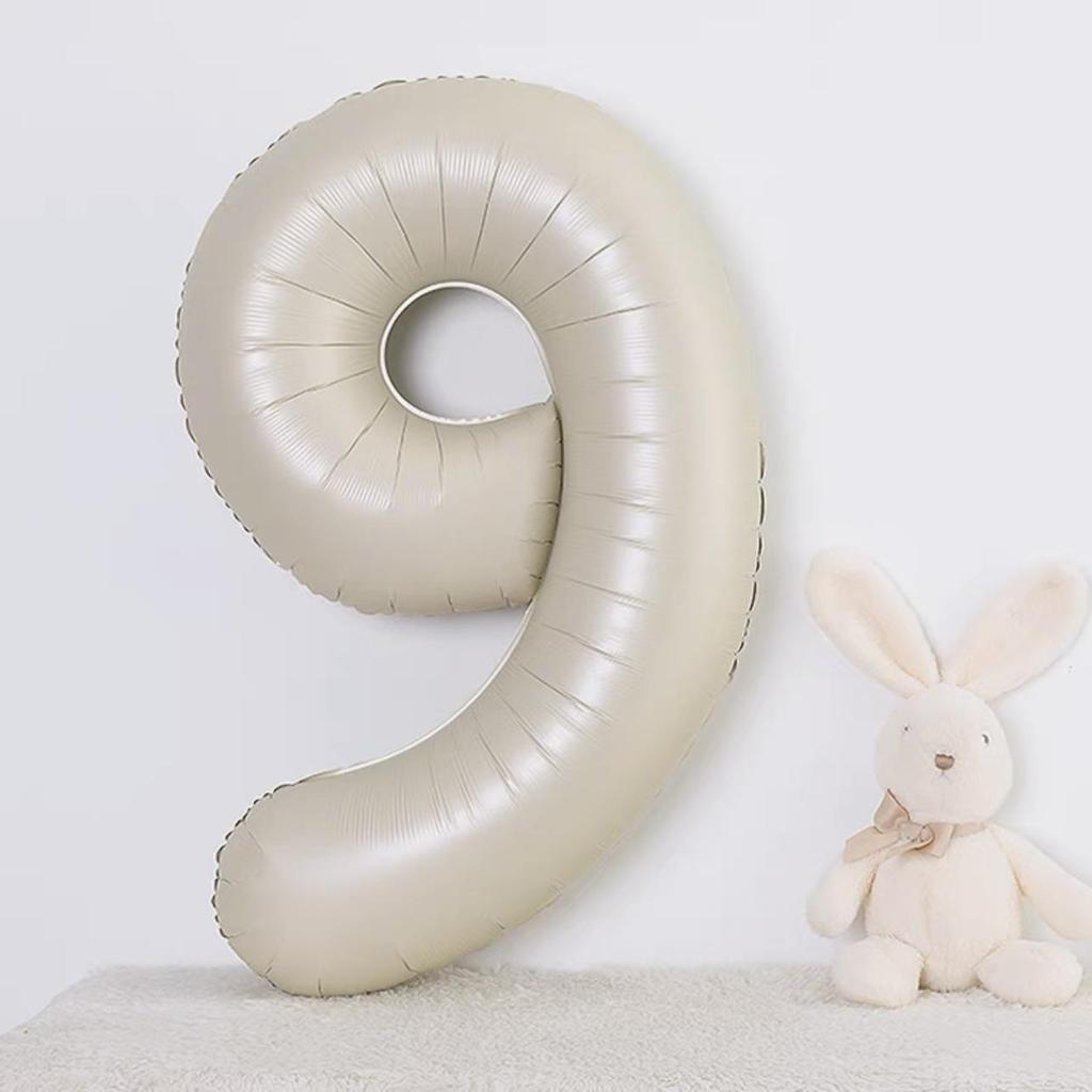 40-Inch Cream Number Balloon for Kids' First Birthday Party Decoration