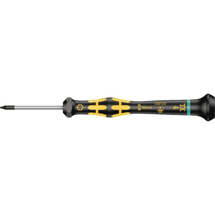 Wera 1567 Antistatique (ESD) Tournevis Torx Taille (tournevis) T 4 Longueur De La Lame: 40 Mm 1 Pc(s)