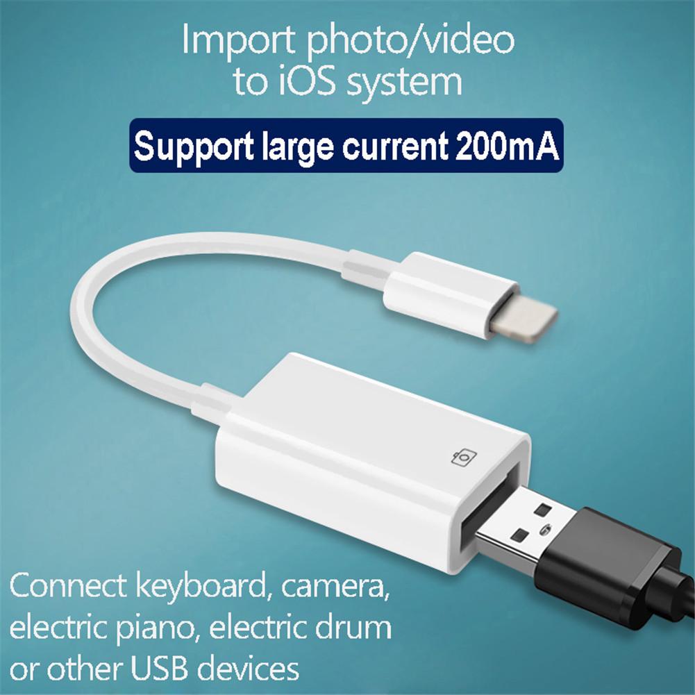 USB OTG Konverter Elektrisches Klavier MIDI-Tastatur zu USB-Kamera-Adapter für iPhone 11 Pro Max iPad Unterstützung iOS 13