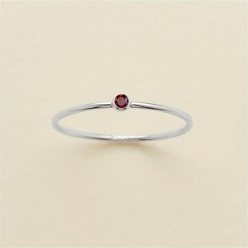 

Creative Stainless Steel Ring for Women Simple and Unique Zirconia Hand Ornament Birthday Gift