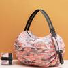 Foldable Handle Storage Bag, Portable Travel Handbag, Large Capacity Shopping Bag