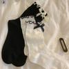 Women's Lolitas Cute Summer Calf Socks Japanese Sweet Bowknot Crew Socks JK Uniform Loose Socks Ruffle Frilly Ankle Sock