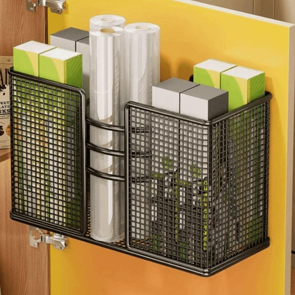 Wall Mounted Hair Dryer Storage Holders No-Drill Comb Curling Storage Rack Cabinet