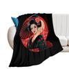 Series of Japanese Geishas Digital-printed Polyester Bedroom Velvet Flannel Cover Blanket Fleece Soft Cover Blankets for Beds