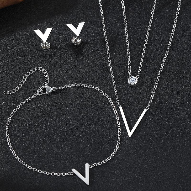 Luxurious Exquisite Diamond-set Decorative Stainless Steel Zircon Set Suitable For Women To Wear And Match For Summer Travel