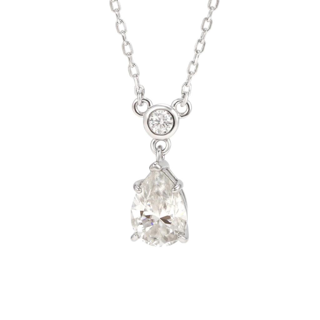 Veelzijdige High-End S925 Sterling Zilver Moissaniet Waterdruppel Hanger Ketting