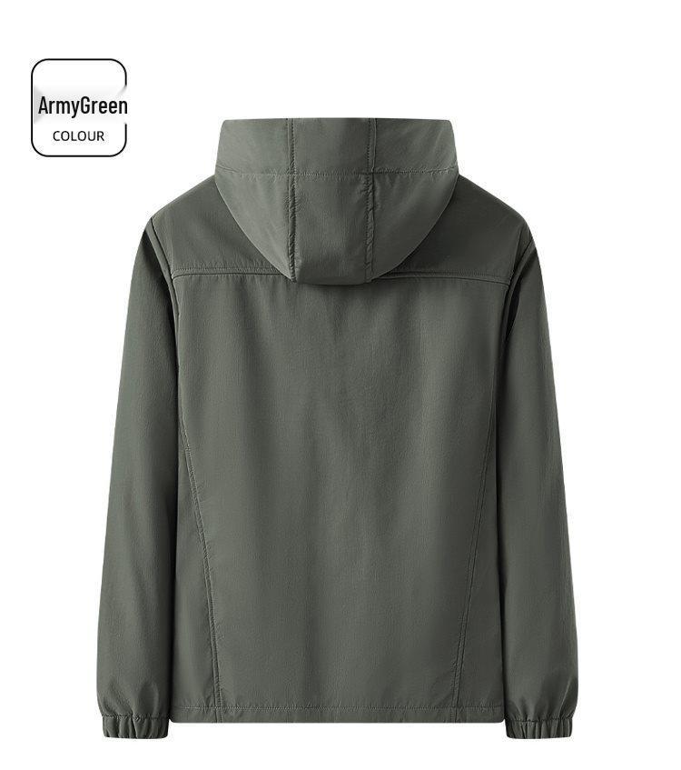 Men's Autumn Hooded Windproof Jacket - Plus Velvet, Thickened, Waterproof, Casual & Mountaineering.
