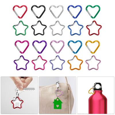 10 Stück Herz Stern Karabinerhaken Schlüsselanhänger Karabiner Schlüsselanhänger Metall Feder Schnapphaken für Geldbörse Handtasche Hardware