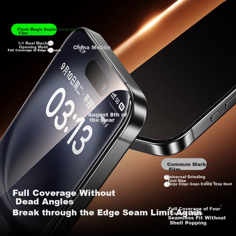 Tempered Glass Screen Protector for IPhone 16 Plus/15 Plus, Full Coverage HD Anti-Shatter Anti-Drop Anti-Fingerprint Earpiece Dust-Proof 2-Pack