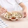 Creative Wheat Straw Double Layer Draining Dumpling Plate for Food